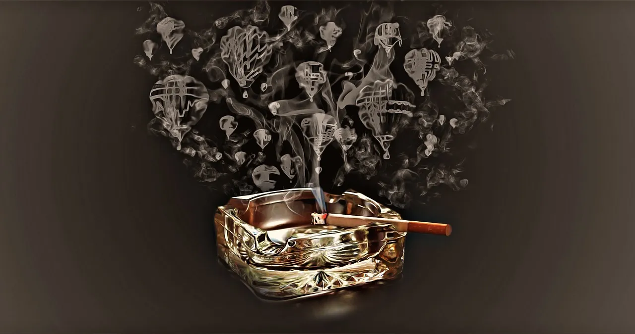 Aschenbecher, Glasascher, Ø ca. 8 cm, Rock & Roll Motive