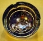 Aschenbecher, Glasascher, Ø ca. 8 cm, Rock & Roll Motive